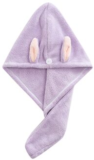 1Pc Coral Fluwelen Snelle Droge Baden Handdoek Cap Kids Douche Caps Haar Magic Drogen Baden Handdoek Cap Wrap Hoed badkamer Producten paars