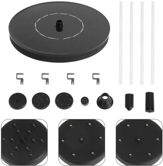 1Pc Creatieve Fontein Pomp Outdoor Zonnepaneel Fontein Landschap Ornament Black