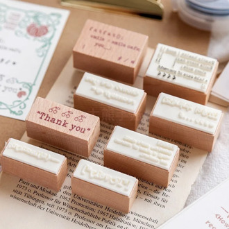 1pc Creative Greetings Blessing Stamp Programming Code Stamps for Scrapbooking DIY Photo Album Decoration journal Supplies