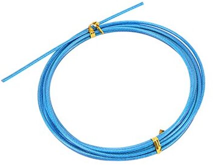 1Pc Crossfit Vervangbare Draad Kabel Snelheid Springtouwen 2.9M Atletiek Springtouw Blauw