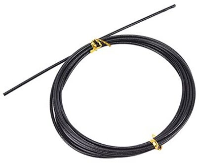 1Pc Crossfit Vervangbare Draad Kabel Snelheid Springtouwen 2.9M Atletiek Springtouw zwart