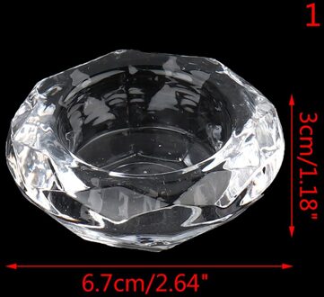 1Pc Crystal Glass Cup Nail Liquid Container Mini Kom Dappenglaasje Houder Nail Tool N1