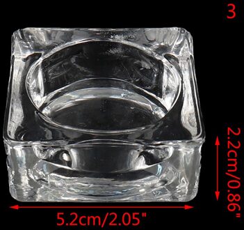 1Pc Crystal Glass Cup Nail Liquid Container Mini Kom Dappenglaasje Houder Nail Tool N3