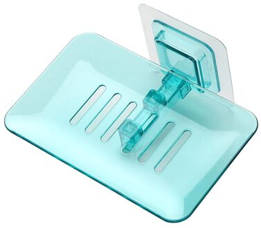 1PC Crystal transparent soap dish Different colors optional Punch-free wall hanging soap dish Bathroom supplies GN