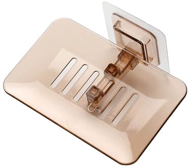 1PC Crystal transparent soap dish Different colors optional Punch-free wall hanging soap dish Bathroom supplies