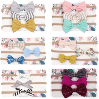 1pc Cute Bow Baby Headband for Girl Nylon Head Bands Turban Newborn Headbands Hairbands for Kids Baby Hair Accessories