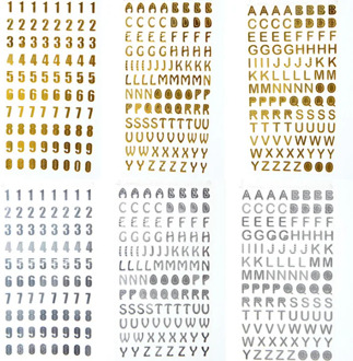 1pc Cute Kawaii Gold Silver Color Letter Alphabet Paper Sticker for Kids Stationery Diy Figure Number Scrapbook Stickers