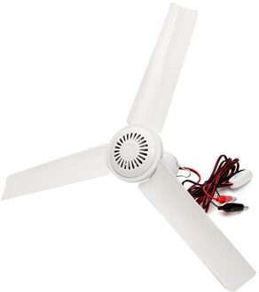 1Pc DC12V 6W Plastic 3 Bladeren Borstelloze Converter Motor Batterij Mini Plafond Ventilator Met Schakelaar