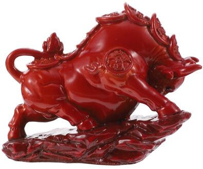 1Pc Decoratieve Vee Sculptuur Ornamenten Thee Huisdier Ornamenten Hars Vee Ambachten geassorteerd kleur