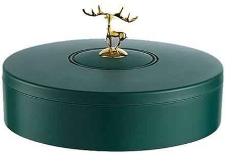 1Pc Deksel Plastic Verdeeld Gedroogd Fruit Lade Noten Opbergdoos Voor Party groen