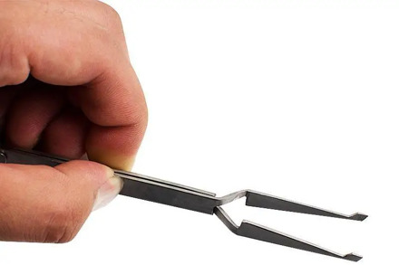 1PC Dental Direct Bracket Holder Tweezer Orthodontic Bonding Serrated Instrument