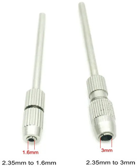 1Pc Dental Drill Bur Adapter Converter 2.35mm to 1.6mm / 2.35mm to 3mm Shank Polisher for Dental Lab