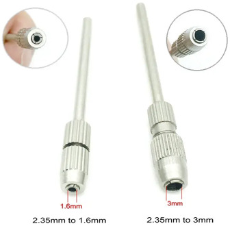 1Pc Dental Drill Bur Adapter Converter 2.35mm To 1.6mm / 2.35mm To 3mm Shank Polisher for Dental Lab