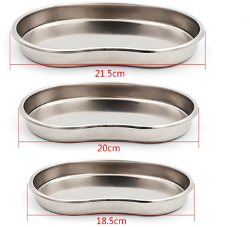 1pc Dental Stainless Steel Curved Tray Holder Surgical Medical Kidney Shaped Bending Bowl Oral Teeth Whitening Cleaning Tools