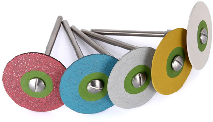 1PC Dental Stones Wheel Grinder For Zirconia Ceramics (HP) 26mm Metal Dental Rubber Diamond Polisher Wheel Disc For Porcelain