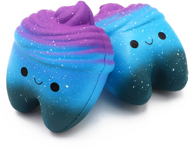 1pc Dental Teeth Shape Squeeze Gift Cute Cartoon Slow Rising Hand Spinner Stretchy Relax Squishy Toy Tooth Pendant Dentist Gift