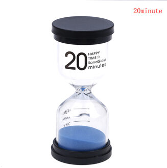 1Pc Desktop Mini Zand Klok Timers 7 Kleuren 1/3/5/10/15/20/30 minuten Zandloper Timer Voor Kinderen Borstel Tanden Thuis Ornament 20 Minutes