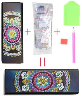 1Pc Diy Diamant Schilderij Bril Case Reizen Lederen Zonnebril Opbergdoos Diamant Schilderen Lenzenvloeistof Doos Arts 01