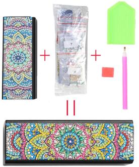 1Pc Diy Diamant Schilderij Bril Case Reizen Lederen Zonnebril Opbergdoos Diamant Schilderen Lenzenvloeistof Doos Arts 04