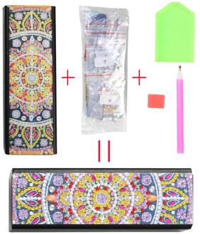 1Pc Diy Diamant Schilderij Bril Case Reizen Lederen Zonnebril Opbergdoos Diamant Schilderen Lenzenvloeistof Doos Arts 05