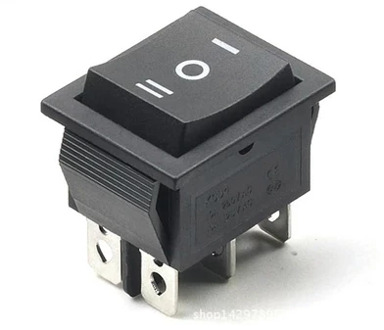 1pc DIY Rocker Switch Power Switch Boat 3 Position 6Pin Button Latching with Lamp Light KCD4 16A 250VAC/ 20A 125VAC On-Off-on