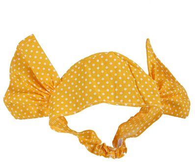 1Pc Dot Gedrukt Hond Tulband Hoed Schattige Mode Zachte Puppy Kat Hoofddoek Head Cover Polyester Pet Cap Hond sport Head Cover geel