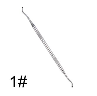 1Pc Double-Ended Rvs Cuticle Pusher Dode Huid Push Remover Voor Pedicure Manicure Nail Art Cleaner Care tool 01