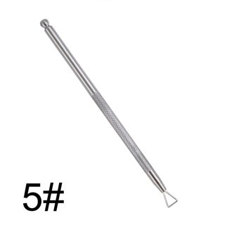 1Pc Double-Ended Rvs Cuticle Pusher Dode Huid Push Remover Voor Pedicure Manicure Nail Art Cleaner Care tool 05