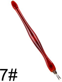 1Pc Double-Ended Rvs Cuticle Pusher Dode Huid Push Remover Voor Pedicure Manicure Nail Art Cleaner Care tool 07