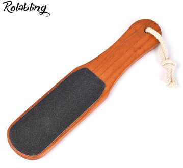 1Pc Double Side Foot File Eelt Remover Voor Voeten Houten Pedicure Rasp Harde Grof Droog Tough Eelt Huid Voet schuren Buffer