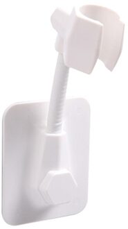 1Pc Douche Beugel Punch-Gratis Multifunctionele Plank Universele Verstelbare Douchekop Lijm Basis Huishouden Badkamer Benodigdheden wit