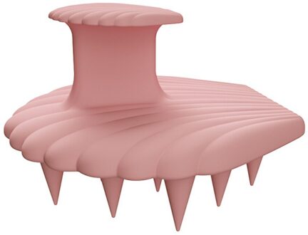 1Pc Douche Spa Borstel Bad Spa Siliconen Hoofd Body Hoofdhuid Massage Afslanken Shampoo Haar Wassen Kam Ontspanning roze