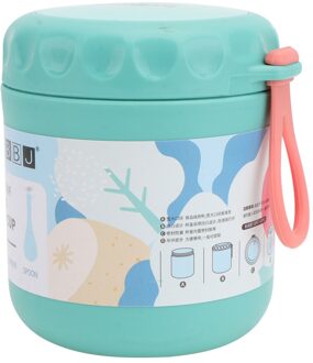1Pc Draagbare Lekvrij Soep Pot Magnetron Pap Cup Geïsoleerde Beker groen