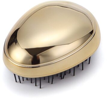 1Pc Draagbare Mini Ion Trillingen Haar Borstel Kam Handleiding Ionische Haarborstel Head Massager Voor Styling Anti-Statische Massage haar Kam goud
