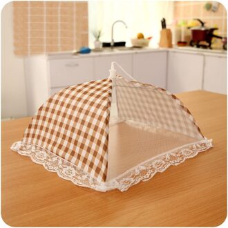 1Pc Draagbare Paraplu Voedsel Deksel Huishoudelijke Eettafel Anti-Muggen Vliegen Kant Maaltijd Cover Mesh Eten Cover Keuken koken Gereedschap 03