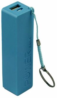 1Pc Draagbare Power Bank 18650 Externe Backup Battery Charger Met Sleutelhanger 18650 Batterij Opbergdoos blauw