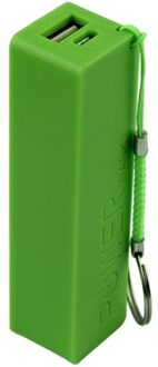 1Pc Draagbare Power Bank 18650 Externe Backup Battery Charger Met Sleutelhanger 18650 Batterij Opbergdoos groen