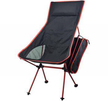 1Pc Draagbare Vouwen Camping Stoel Outdoor Vissen Zetel Ultralichte Opvouwbare Stoelen Seat Voor Vissen Festival Picknick Bbq 04 rood