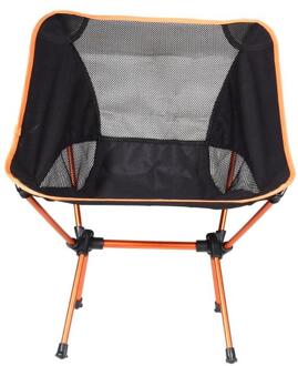 1Pc Draagbare Vouwen Camping Stoel Outdoor Vissen Zetel Ultralichte Opvouwbare Stoelen Seat Voor Vissen Festival Picknick Bbq 05 oranje