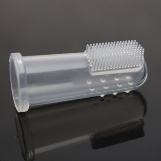 1PC Draagbare Zachte Huisdier Vinger Tandenborstel Hond Borstel Slechte Adem Tandsteen Tanden Care Hond Kat Schoonmaakproducten 1stk