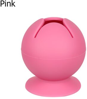 1Pc Draagbare Zuignap Vinyl Wieden Schroot Collector Diy Craft Collector Handwerk Afval Opslag Accessires roze-ronde