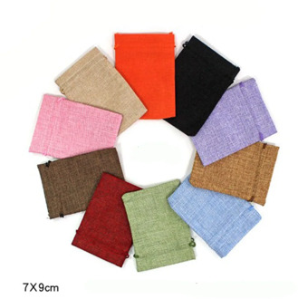 1pc Drawstring Natural Burlap Bag Jute Gift Bags Jewelry Packaging Wedding Bags with Candy Bag Display Gift Bags Packing Pouches