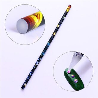 1Pc Dual-Ended Nail Strass Puntjes Pen Tool Studs Picker Wax Potlood Kristal Kralen Handvat Manicure Nail Art tool 2