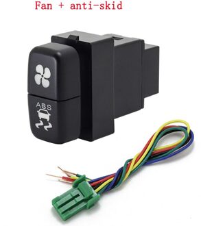 1Pc Dual Sleutelschakelaar Dual Schakelaar Mistlamp Dagrijverlichting Schakelaar Knop Voor Mitsubishi Lancerx fan en Anti-skid