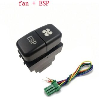 1Pc Dual Sleutelschakelaar Dual Schakelaar Mistlamp Dagrijverlichting Schakelaar Knop Voor Mitsubishi Lancerx fan en ESP