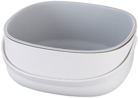 1Pc Dubbele Laag Afvoer Mand Draagbare Keuken Fruit Groente Wastafel grijs