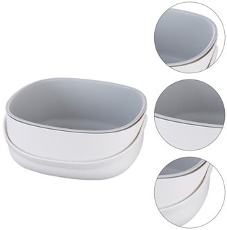 1Pc Dubbele Laag Afvoer Mand Draagbare Keuken Fruit Groente Wastafel grijs