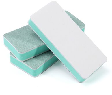 1Pc Dubbelzijdig Gepolijst Nagelvijl Groen Wit Wenwan Gepolijst Blok Mode Vrouw Manicure Tool Polijsten Blok