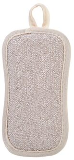 1Pc Dubbelzijdig Schuursponsje Herbruikbare Cleaning Sponzen Doek Keuken Schoonmaken Ruitenwissers Decontaminatie Theedoeken 04 Beige
