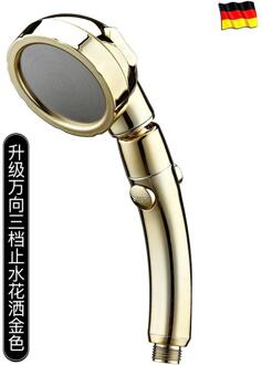 1Pc Duitsland Drie Generaties Van Universele Douche Hoge Druk Verstelbare Waterbesparende Douchekop Luxe Voor Thuis Hotel Spraye goud